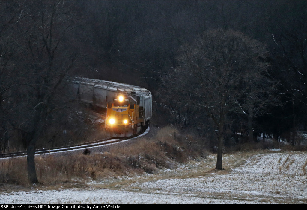 Rounding the bend towards Walker Road